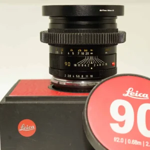 LEICA Summicron-R 90mm f/2 "Leica R Only" Lens with CINEMOD lens cap and focusing ring. #3484687